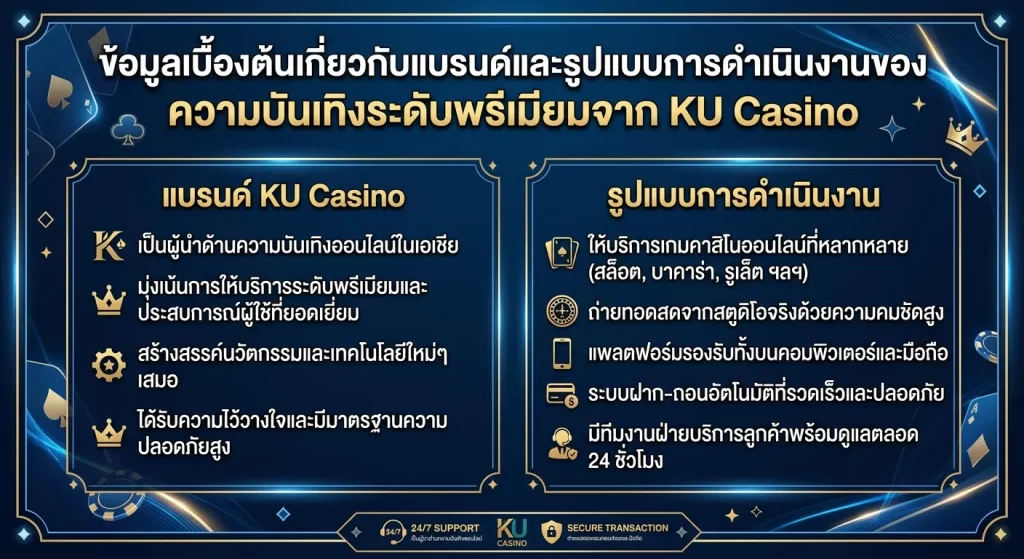 ความบันเทิงระดับพรีเมียมจาก KU Casino